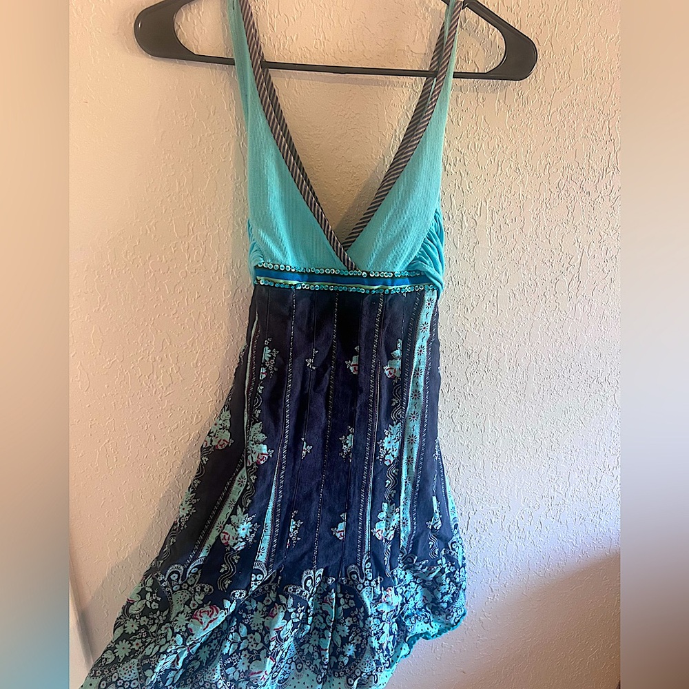 Free People - Blue Print Dress